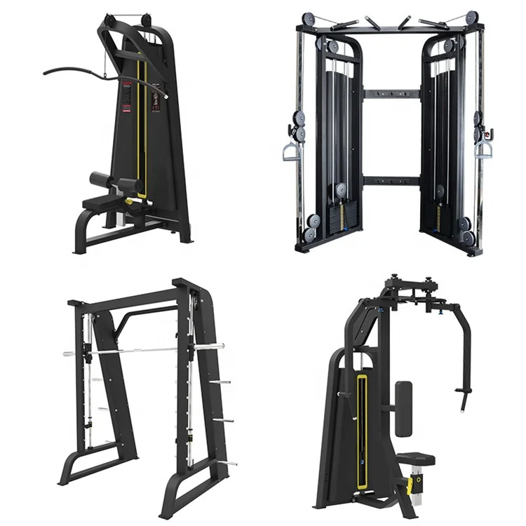 

2019 Dezhou Shandong China Commercial Gym Fitness Equipment Sets, Black or optional