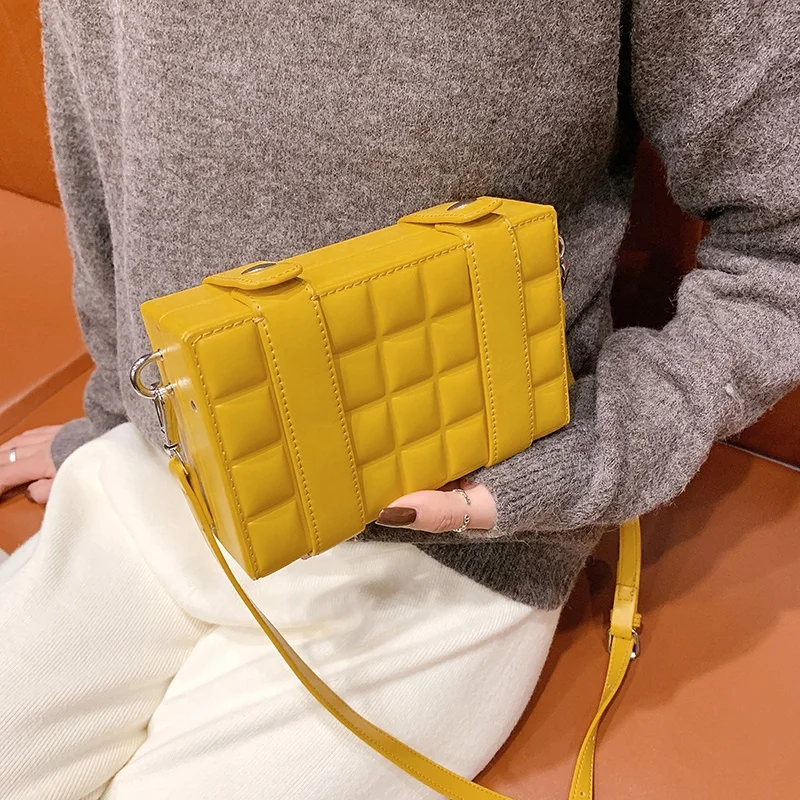 

Fashion square Box shape bag Suka New Design Women Hand Bags Grid Design Purse and Handbags for Women Luxury, Customized