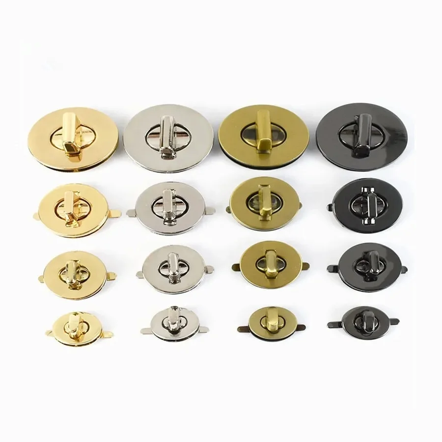 

Meetee E6-19 23/30/35/46mm Bag Accessory Purse Closure Snaps Alloy Mortise Twist Locks Buckle Oval Shape Turn Lock Clasp Buckle