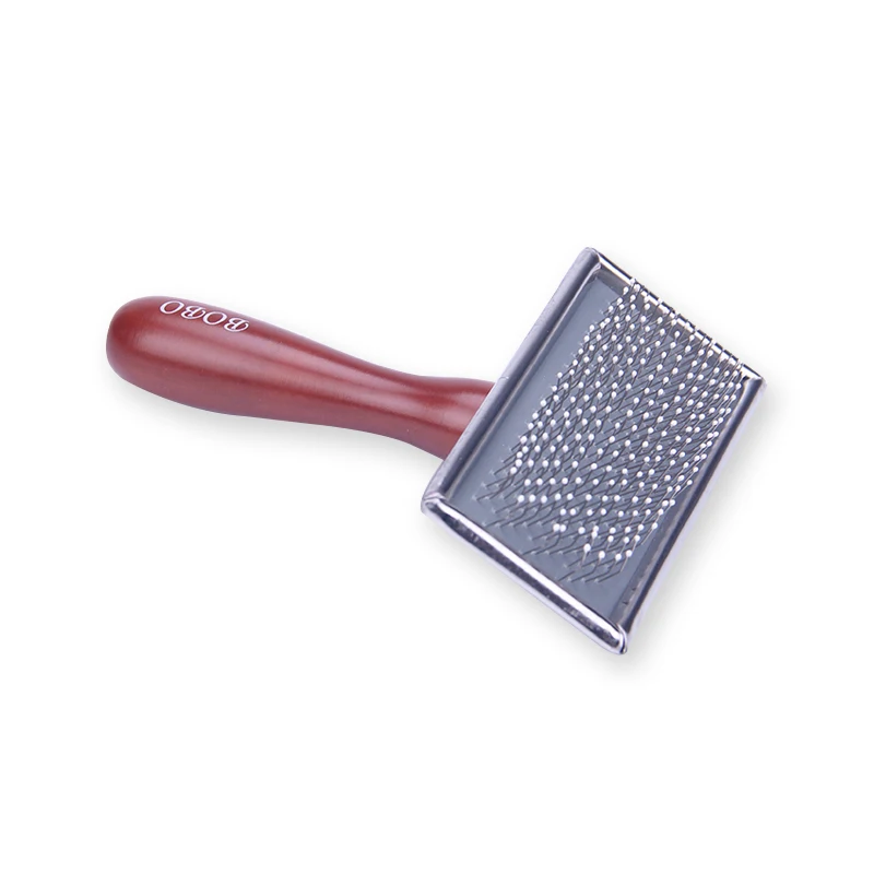 

Profession Pet Cleaning Products Factory Comfortable Dog Hair Massage Brush Wooden Handle