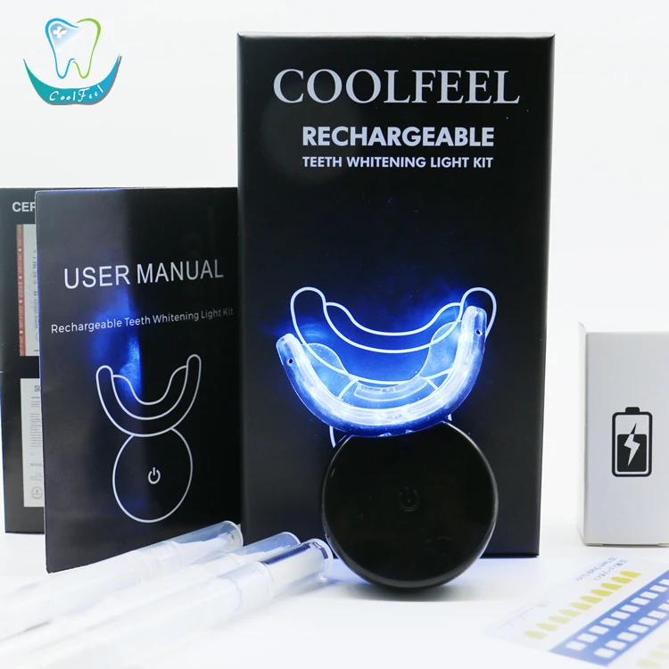 

The best u shape teeth whitening led kit black with charcoal gel