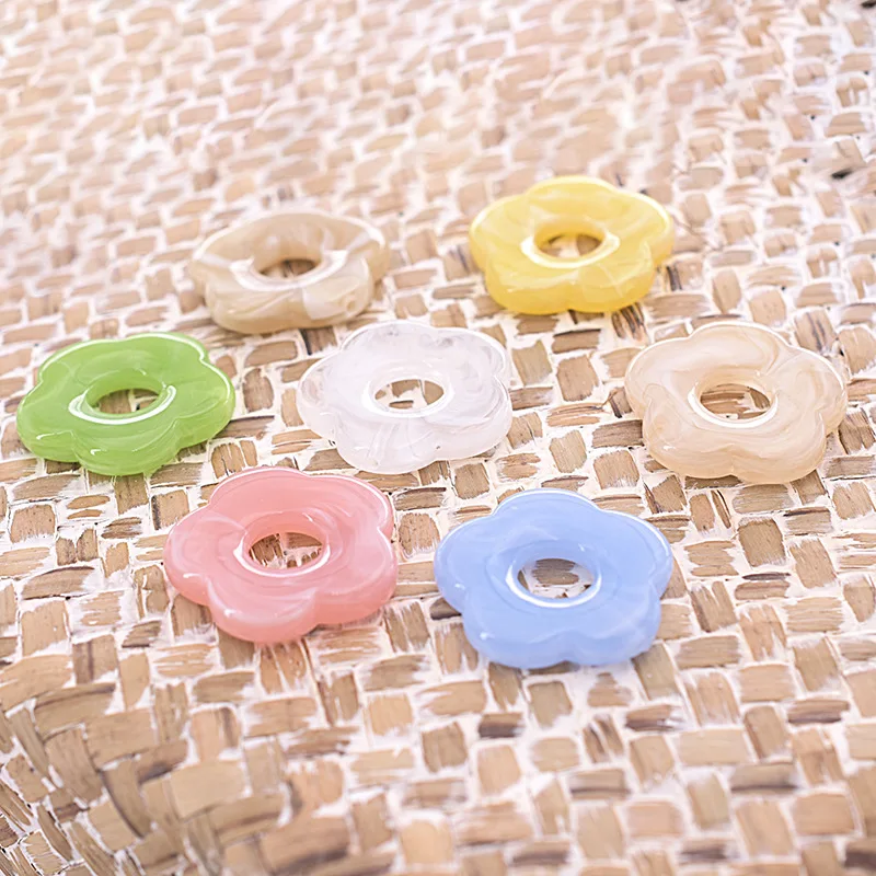 

Beautiful flower Resin pendant Accessories for jewelry making 26.2mm, Picture