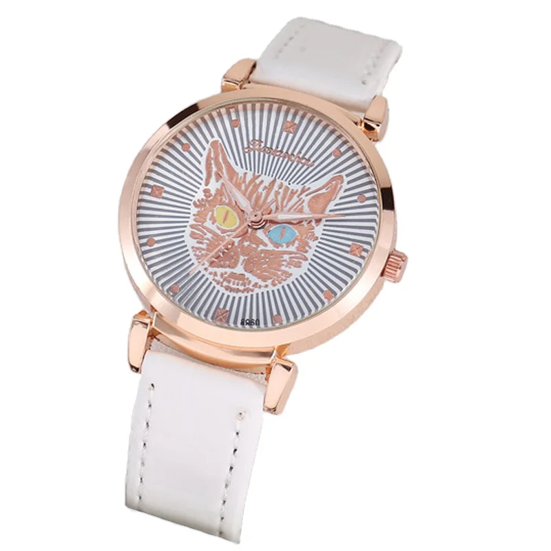 

Fashion Ladies Watch Luxury Rose Gold Dial Girls Dress Analog Watch Woman Leather Quartz Watch