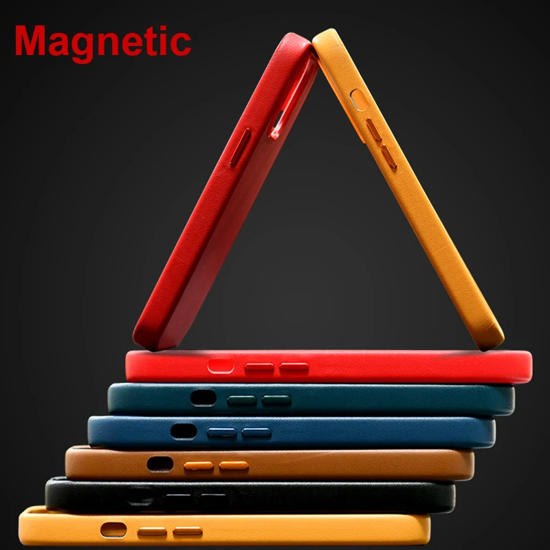 

2021new magnetic iPhone13 PU shockproof phone case cover For mini pro max iPhone 13 leather case