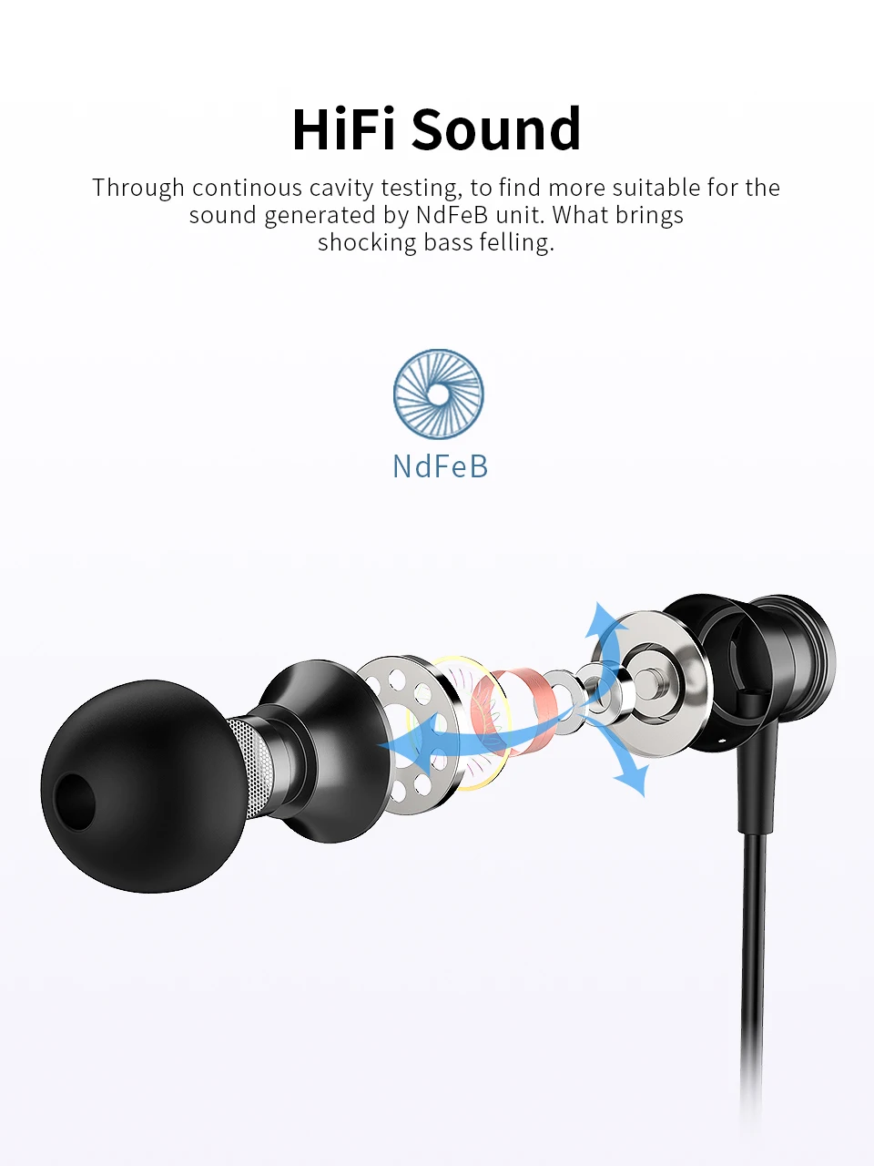 2019 Guangzhou Cheaper Bass Wired Mobile Earphone 3.5MM Earphones Metal For Iphone