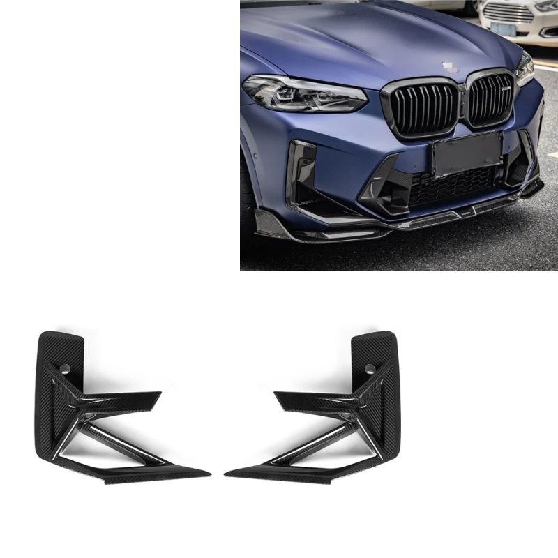 

For BMW X3M F97 LCI Dry Carbon Fiber SQ Style Side Canards Bumper Splitter Front Lip For BMW X3M F97 LCI 2022 -UP X3M F97 Canard