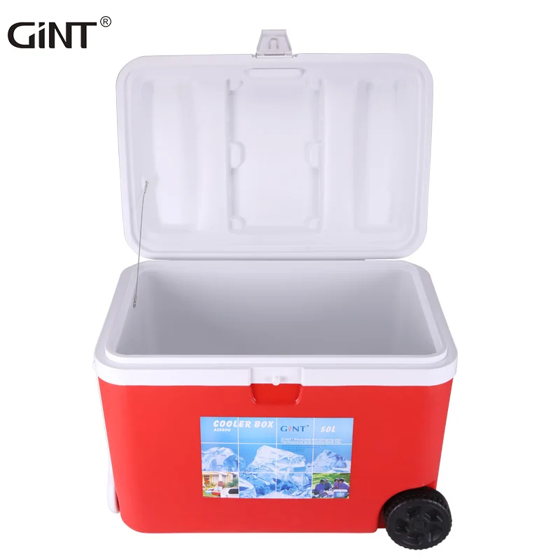 

GiNT Big Capacity 50L Made in China Ice Cooler Box AS5000 Portable Hard Case Cooler with Wheels, Customized color