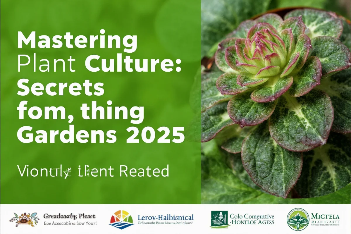 Mastering Plant Culture: Secrets for Thriving Gardens 2025