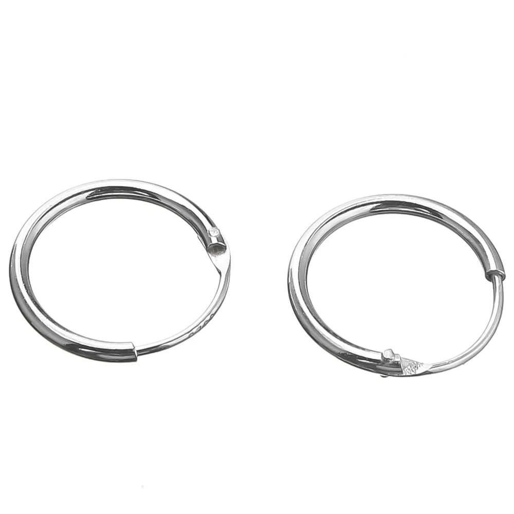 

Good price simple 925 sterling silver 12MM hoop huggie earring for women girl