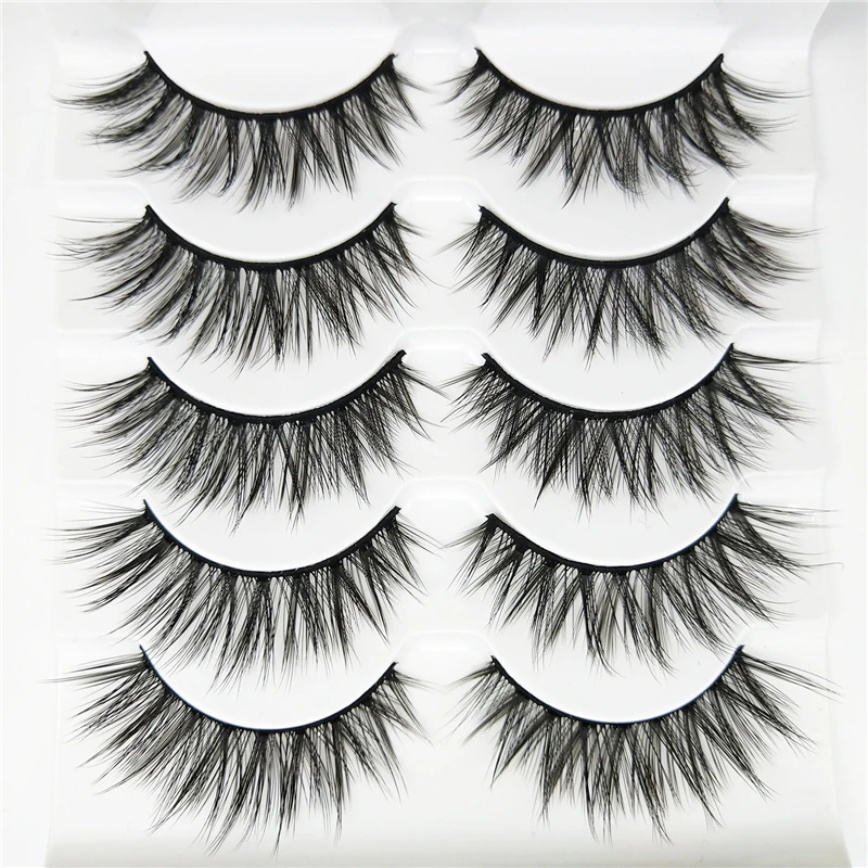 

5 pairs natural false eyelashes fake lashes long makeup 3d mink lashes eyelash extension mink eyelashes for beauty