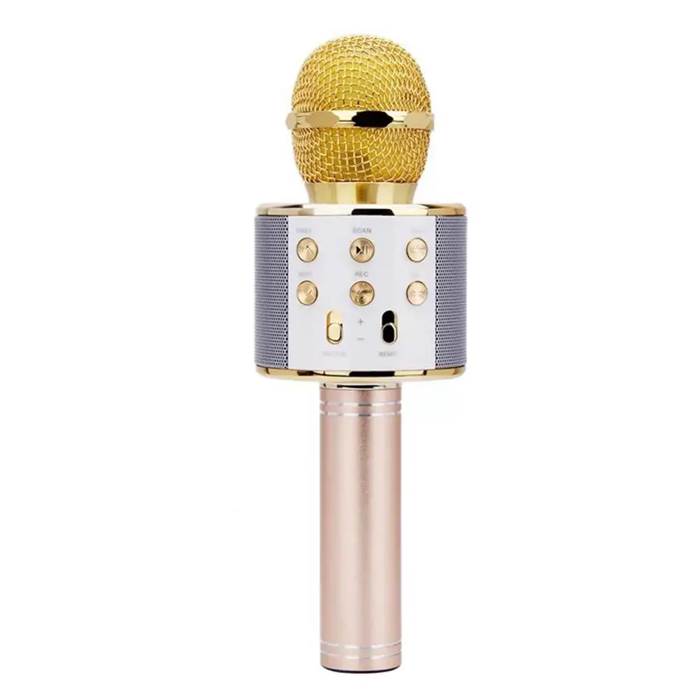 

2021 amaozn dropshipping professional Karaoke Microphone Bt Wireless Speaker 858 Handheld KTV Music Player Singing Recorder Mic
