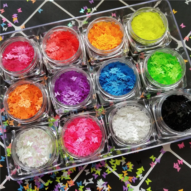 

2022 Hot New Products 3mm Laser Butterfly Nail Art Glitter Sequins for Nail Art Decoration