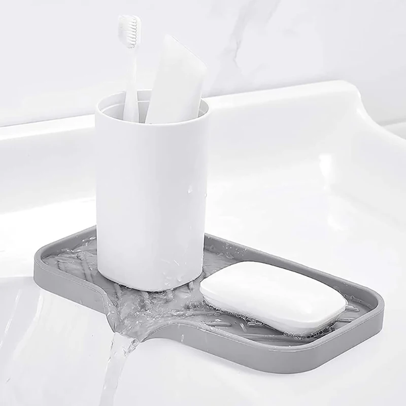 

hot sale silicone soap tray bathroom kitchen sponge drain storage holder