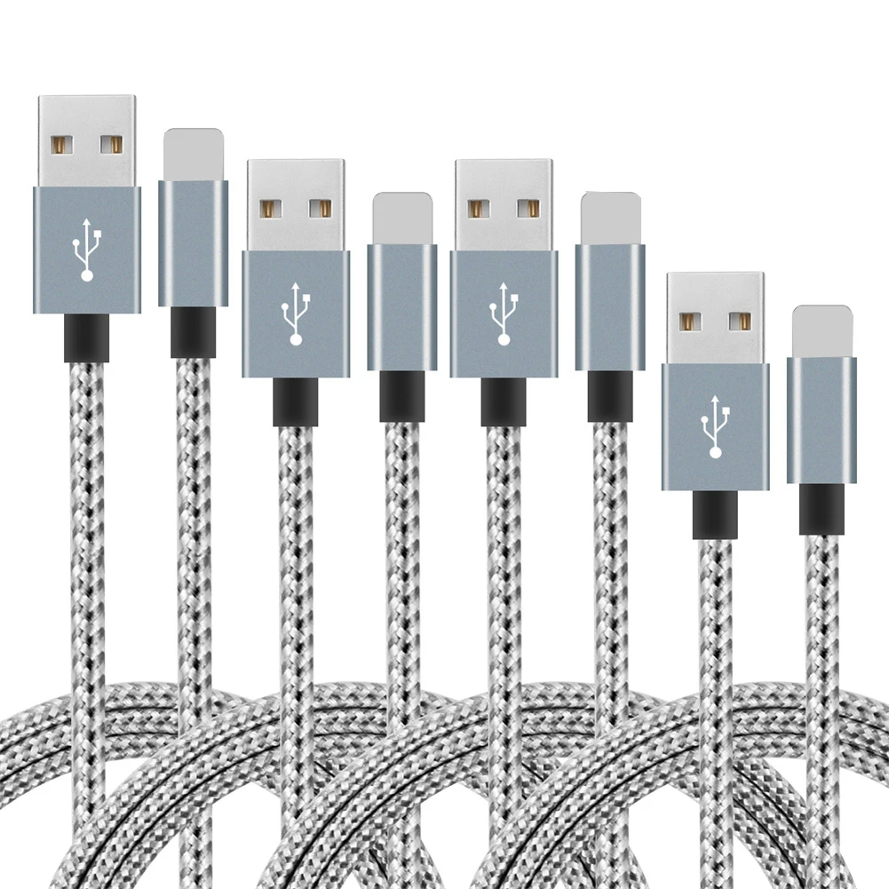 

Hot Sales 3ft 6ft 10ft Braided Fast Charging USB Charger WIre Cord Date Cable For iPhone charge cable, Customization