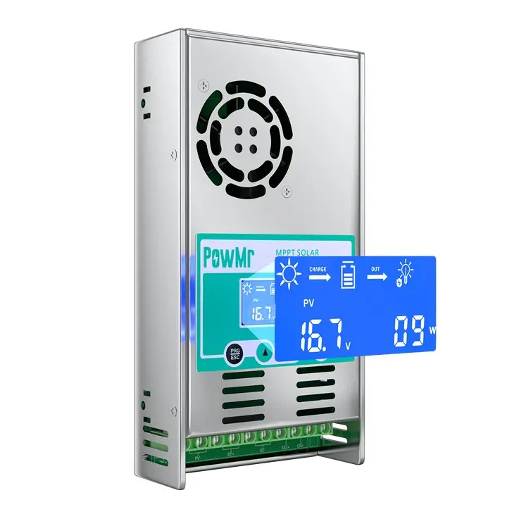 

PowMr 12v 24v 36v 48v MPPT 60A Solar Charge Controller Max PV 160V mppt Solar charge Controller