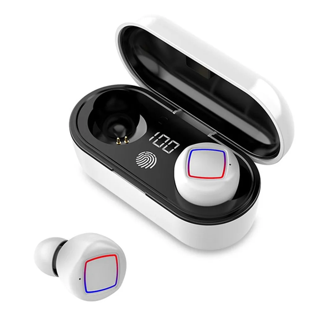 

2020 Wholesale New Updated Portable TWS Bluetooth Wireless Earphones Mini In Ear Earbuds with Microphone, Black / white