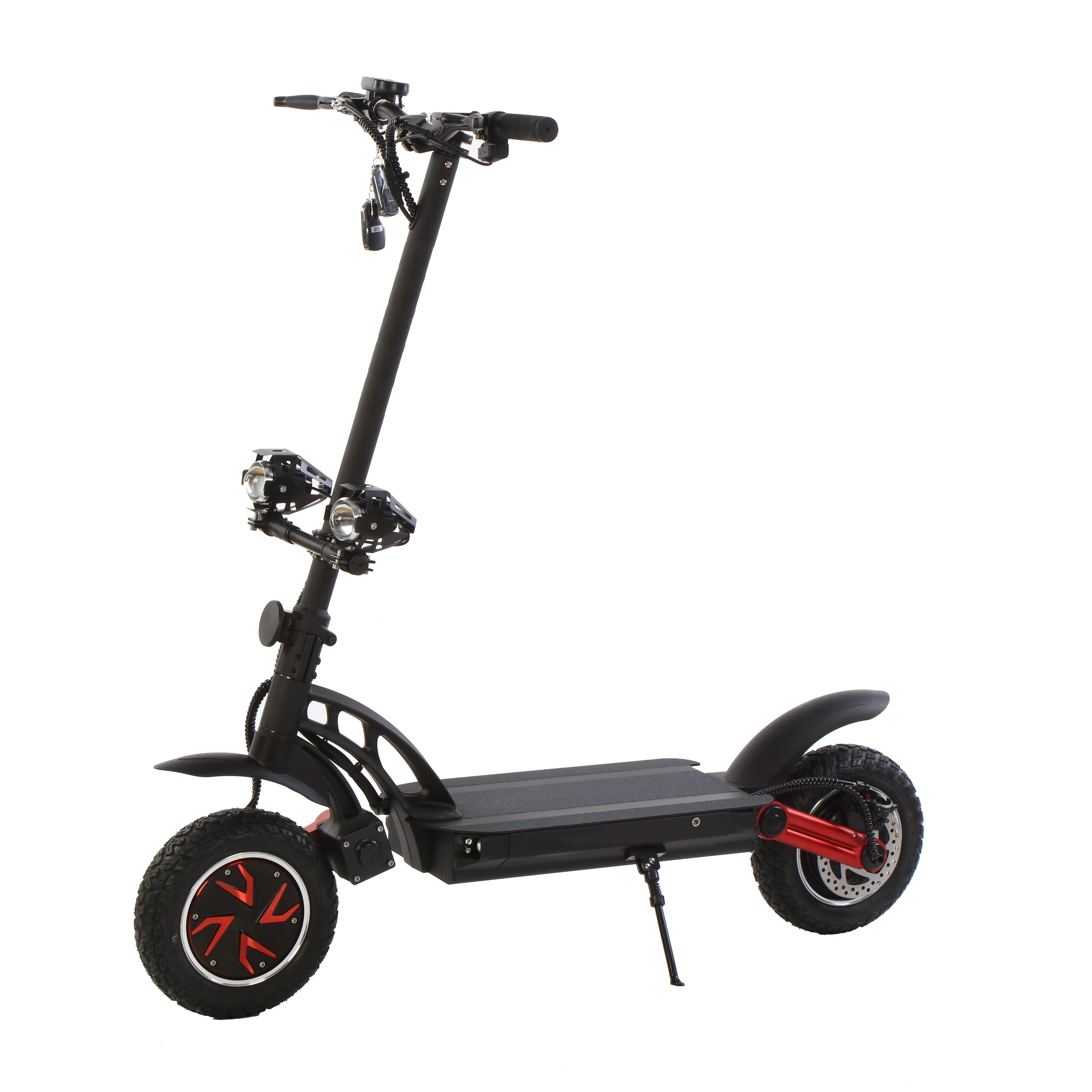

Wholesale Electric Scooters 1600w Motor Battery 48V 17.5A High Speed 55km/h Max Mileage 60km Off Road Long Battery Life, Black with red