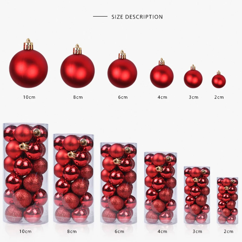 2-12cm size Christmas Ornaments balls gift set