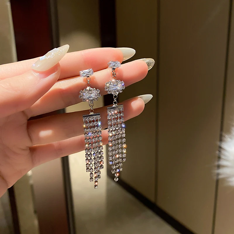 

fashion jewelry trendy korean crystal earrings women