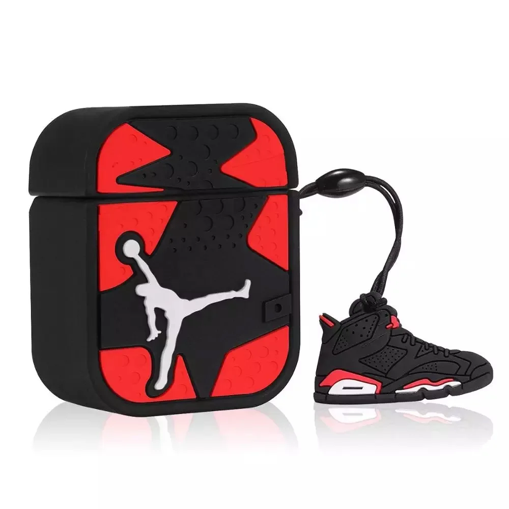 

3D Fun Luxury Cool Design Kits Character Skin Soft Silicone Cute Case over for airpods 2 3 Pro basketball dunking style case