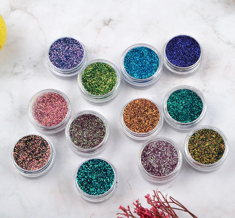 

Private Label Single Loose Pigment Eyeshadow Glitter, 12 colors as picture