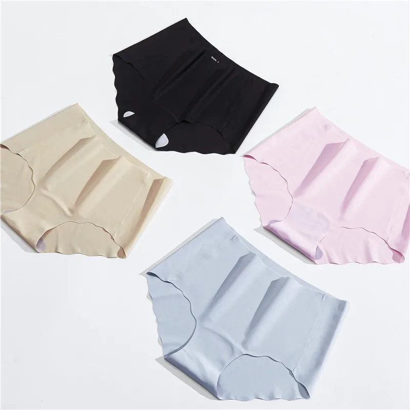 

Woman Seamless Underwear Culottes Sans Couture Brief One Piece Culottes traceless underwear Nahtlose Ice silk laser cut panties