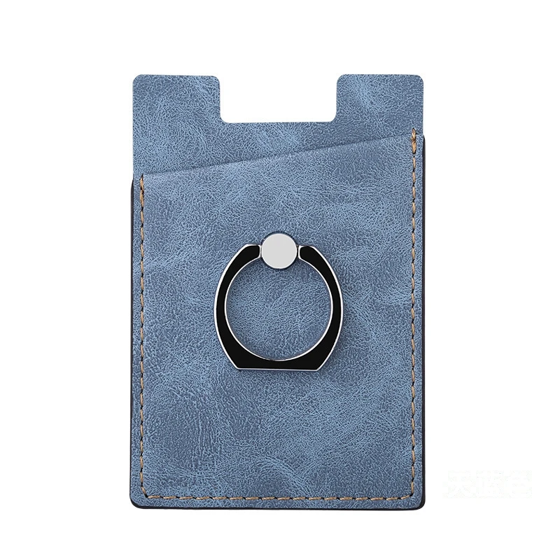 

Back Stick Card Bag Custom 2021 Ring Buckle Bracket Car Magnetic Mobile Card Holders Leather Phone Case Business Cards, Picture