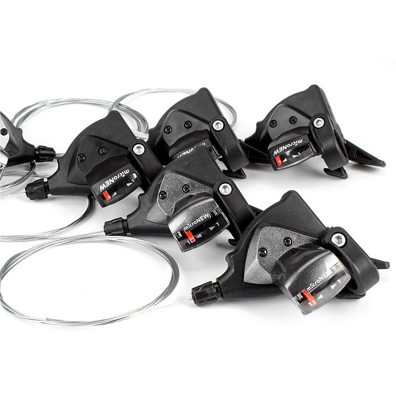 

microNEW 8-speed 9-speed split finger shift transmission Micro-turn mountain bike 24-speed 27-speed shift finger dial, Black