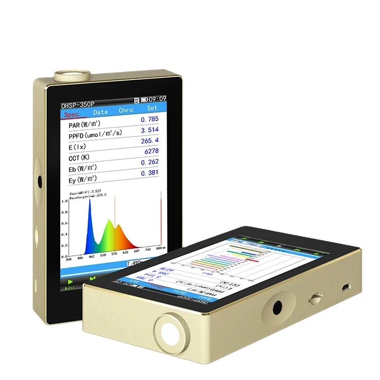 

PAR PPFD Meter 350-800nm Spectrometer Umol/m2/s Tester OHSP350P