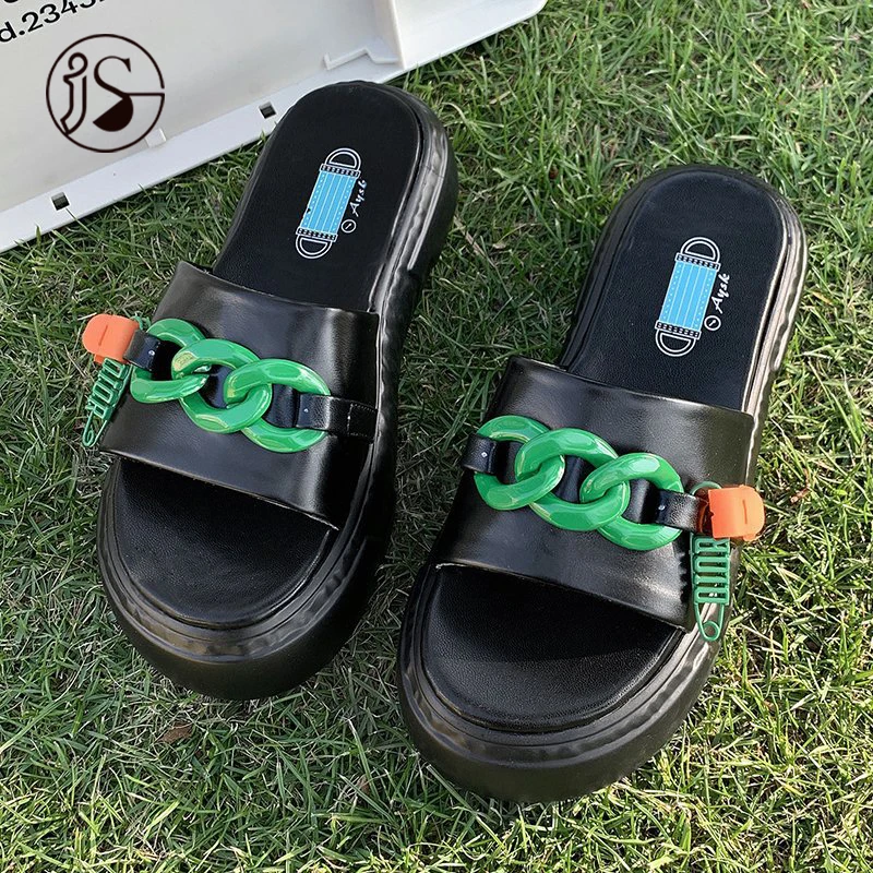 

Thick-soled fashion 2021 slippers high fashion lady slippers Hot selling lady slides fashion popular slipper, Picture