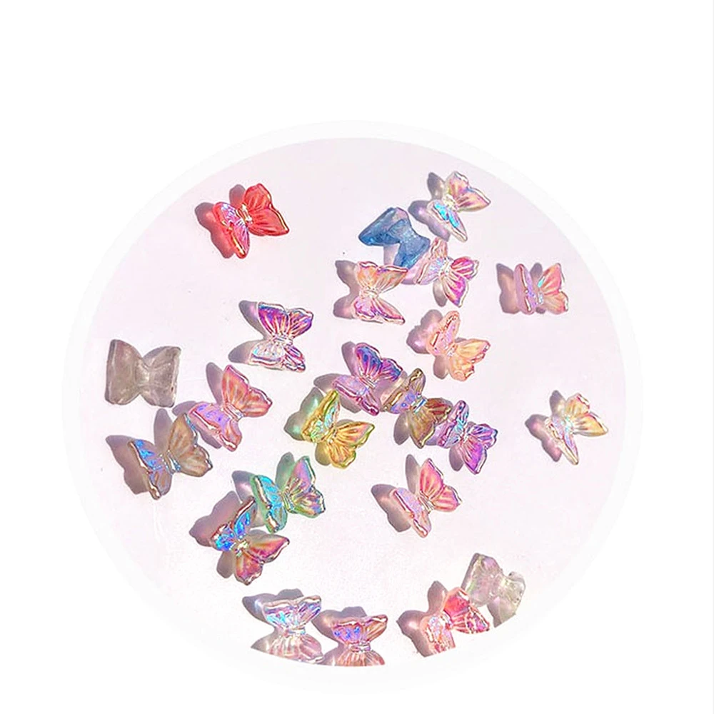 

Fast Shipping 3D Aurora Symphony Resin Butterflies for Nail Art Decoration Colorful Butterfly Nail Art Accessory, 12 colors