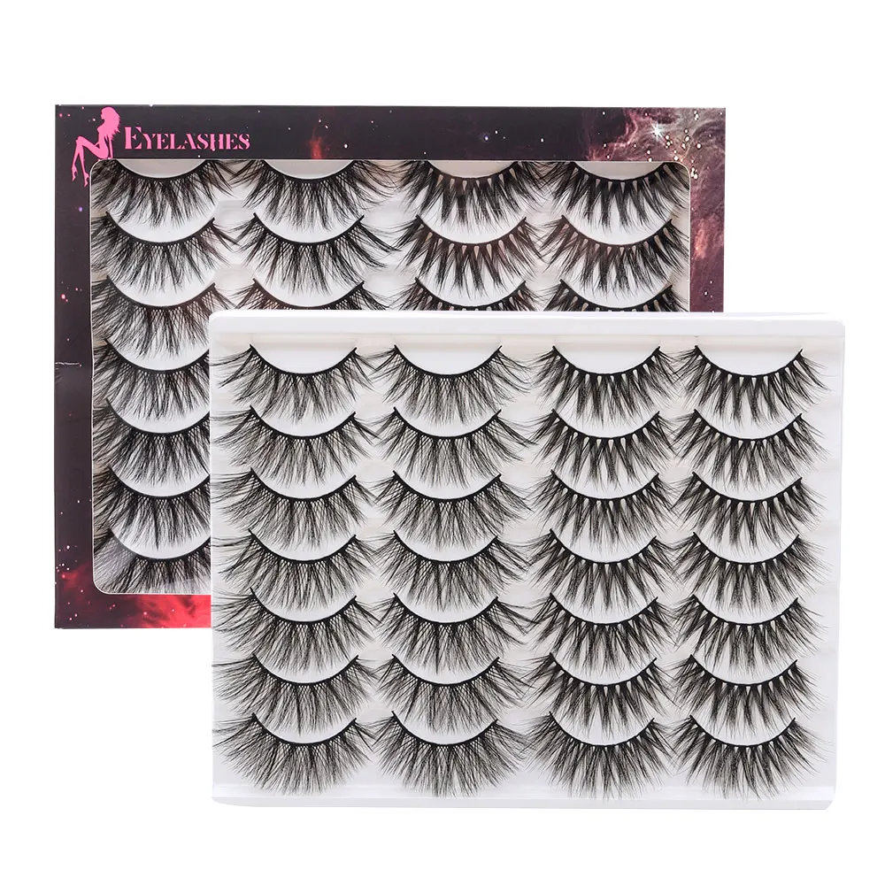 

Wholesale Private Label 3D Faux Mink Fur Eyelashes Custom Packaging Box Lashes Vendors Eyelashes, Black color