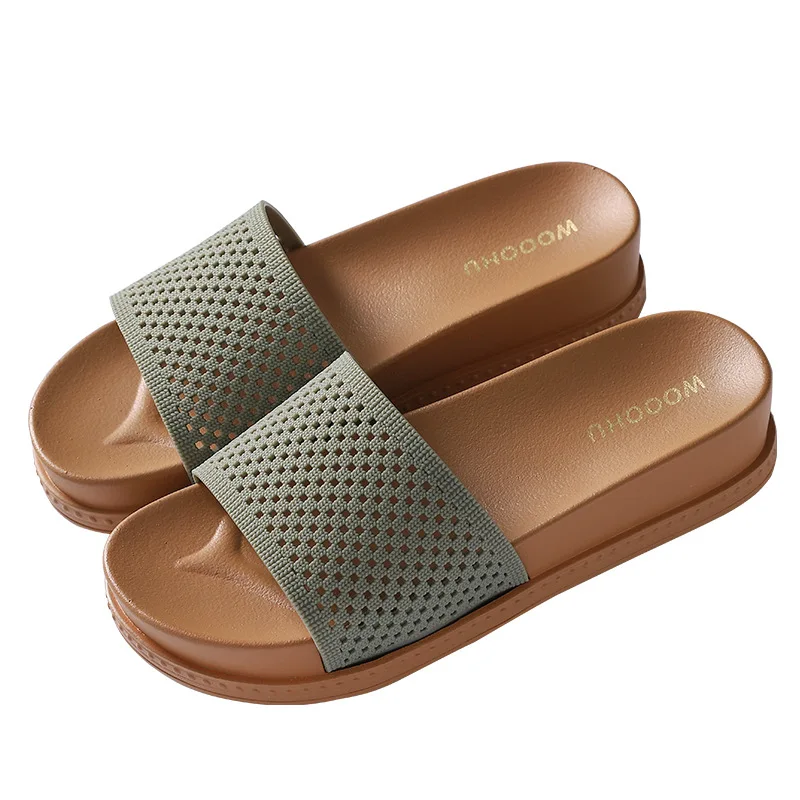

New summer women's slippers Roman breathable Korean flat bottom elevated sandals fashion slippers for women, Picture