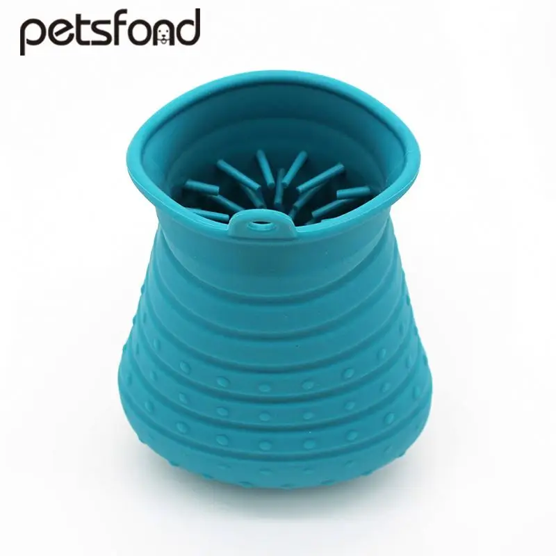

durable pet dog foot wash cup ,kyQN cat paw mug, Blue, green