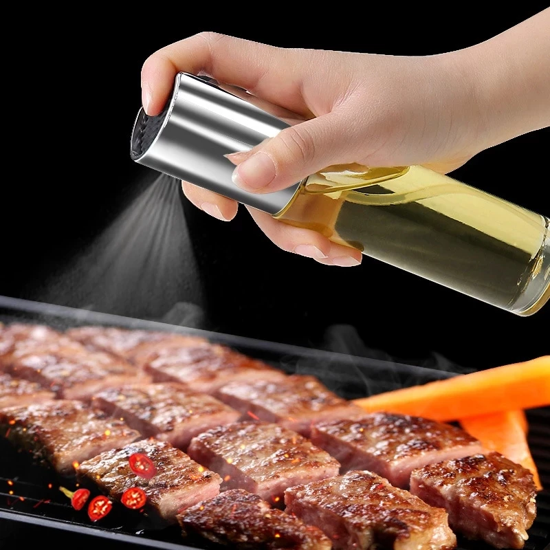 

Kitchen Stainless Steel Olive Oil Sprayer Bottle Pump Oil Pot Leak-proof Grill BBQ Sprayer Oil Dispenser BBQ Cookware Tools, 3colors