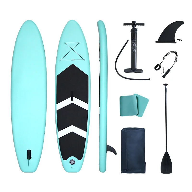 

Instock China Manufacture Inflatable Sup Low MOQ Available Surfing Paddle Board Inflatable Stand Up Isup Paddle Board Set, Green or pink