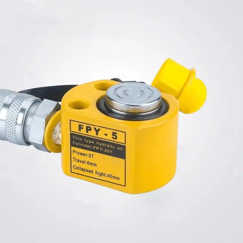Adjustable FPY-5 Thin Type Steel Lifting Jack 5Tons Hydraulic Oil Cylinder with 8mm Stroke CP-180 Hydraulic Manual Pump