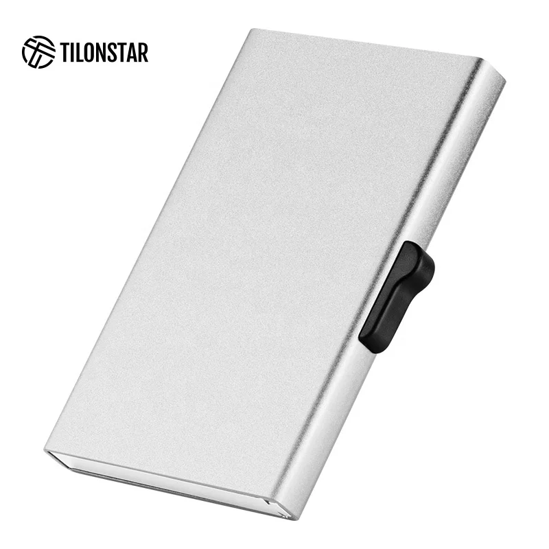 

Wholesaler Business Rfid Credit Card Protector Wallet Aluminum Custom Name Card Holder