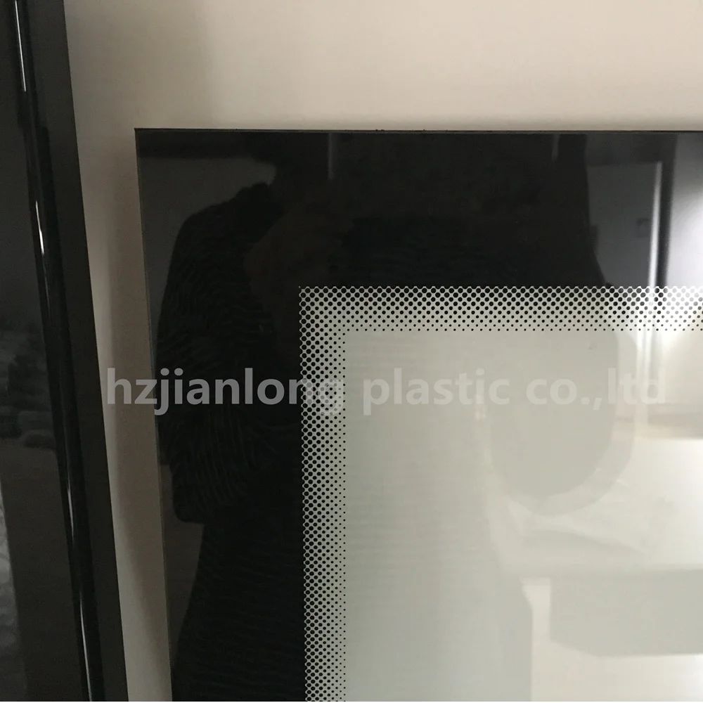 
Mini Black PVC Frame Silk Screen Printing Glass for Wine Cooler 