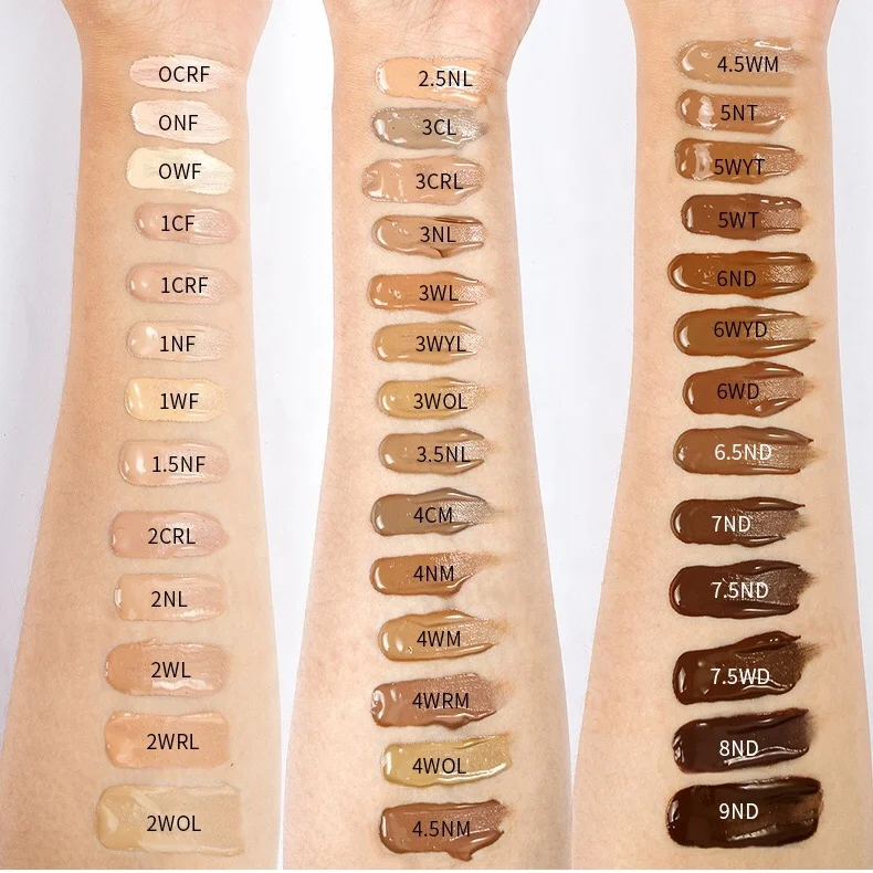 

40 colors No logo full coverage waterproof long lasting Natural Skin flawless liquid foundation makeup