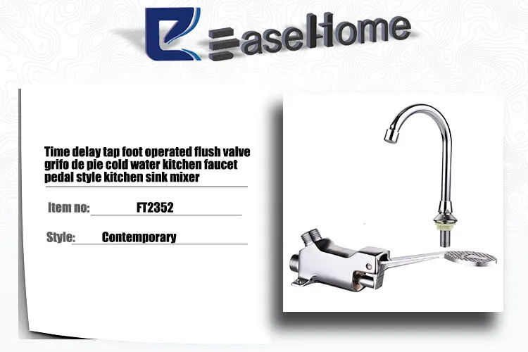 Foot Operated Pedal Flush Grifo De Pie Cold Water Kitchen Faucet