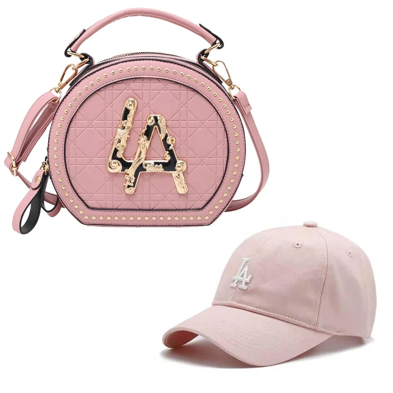 

2021 New Women's Handbags Luxury Purse Bags Gorgeous women fashion handbag and hat set los angeles hat and purse set, 6 color options