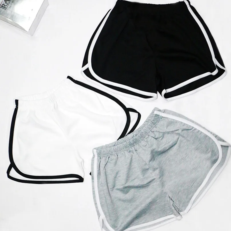 

Sports Shorts Summer 2021 New Elastic Drawstring Patchwork Soft Women Shorts for Girls Female Lady Casual Slim Hot Short Pants, 3colors for choose