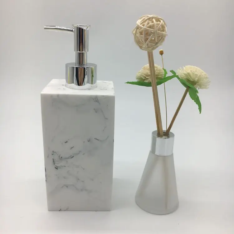 

Stock Luxury White Marble Hotel Resin Liquid Soap Dispenser, Any