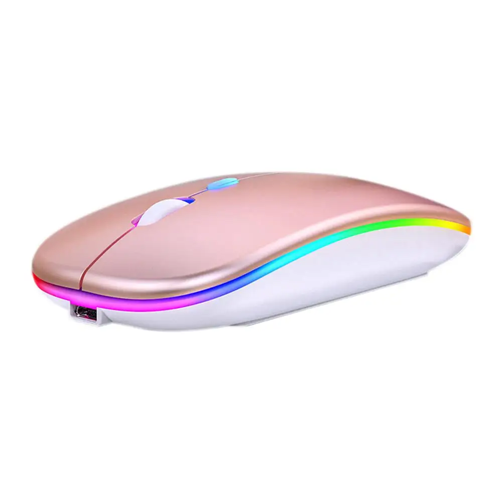 

OEM Customized Optical RGB Wireless Mouse with Colorful Breathing Light for iPad, PC Laptops, Gamer