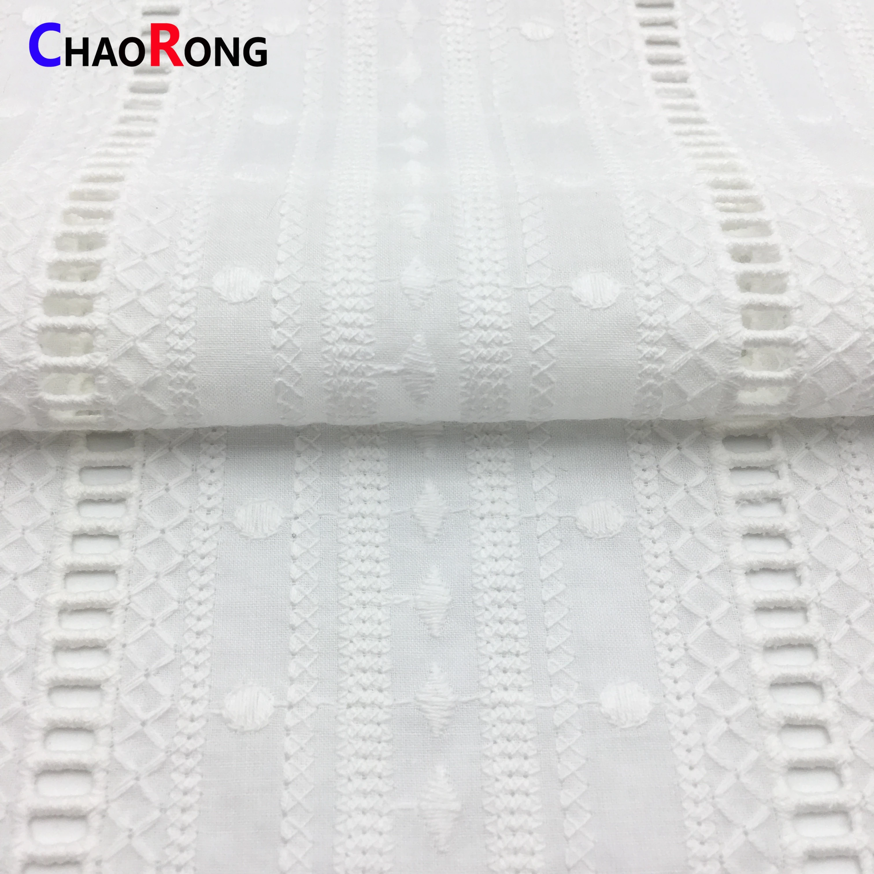 

RXF0522 china cloth dubai unstitch Cotton Lace Fabric Embroidery, Black, white, any color available
