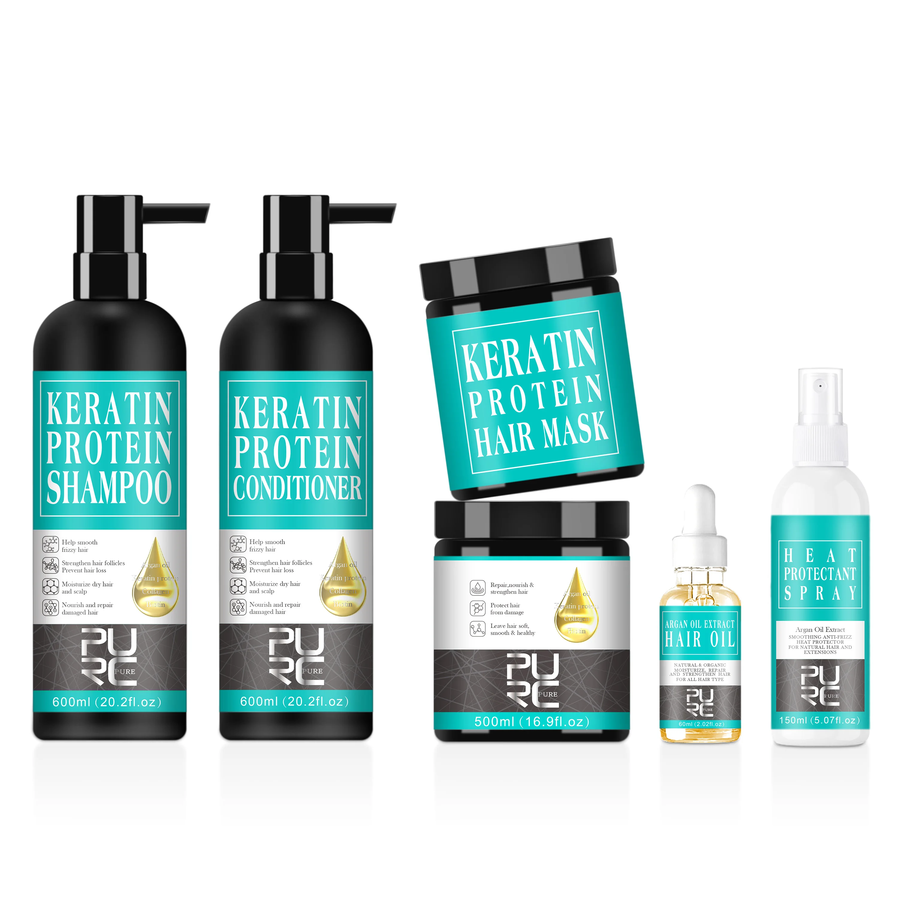 

Custom Salon Keratin Protein Shampoo Sulfate Free Organic Biotin Collagen Anti Hair Loss Shampoo And Conditioner Private Label