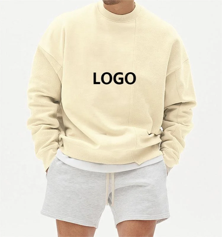 

High quality custom printing logo embroidered sweatshirt drop shoulder men blank oversized french terry hoodies sweatshirts, As your requirement