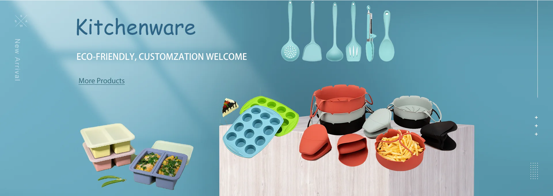 silicone kitchenware accessories silicone cooking utensil silicone ice cube tray mold silicone cake mold silicoen air fryer pan lunch box