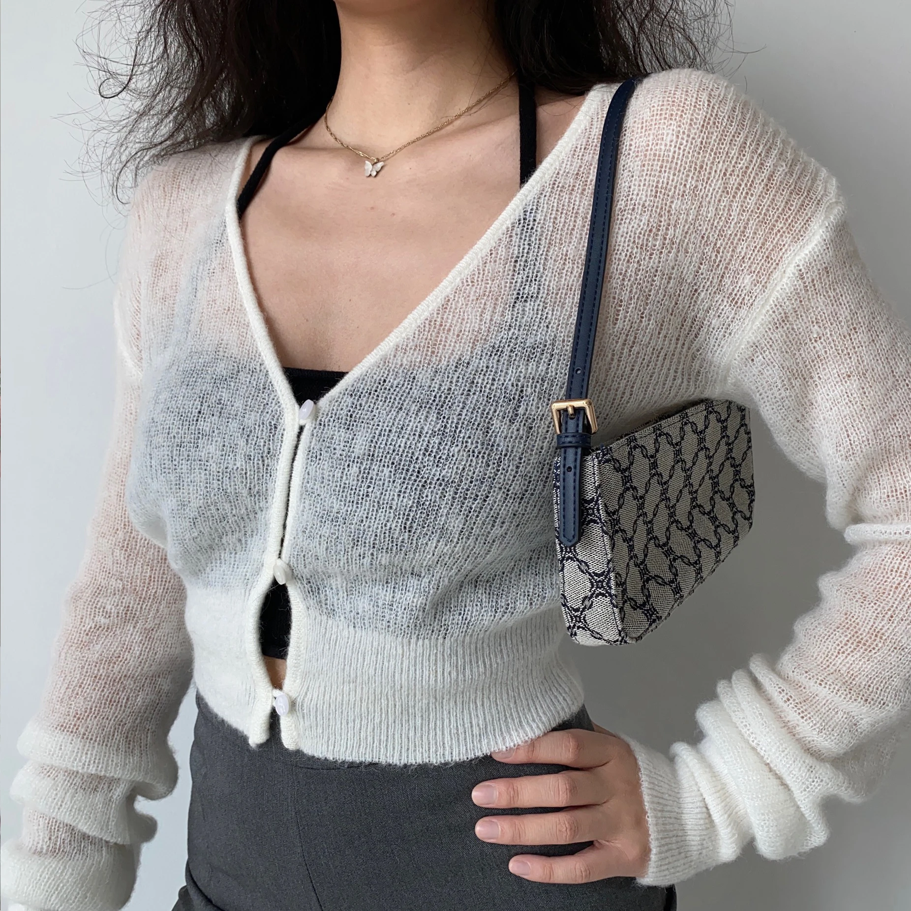 

Kingsun wholesale v neck cardigan open offiice sweater women trendy mohair sweater, Customized color